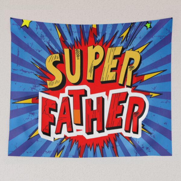 Item preview, Super Father - Super Hero Dad - Super Father Comic Book Style designed and sold by WearWolfDesigns.