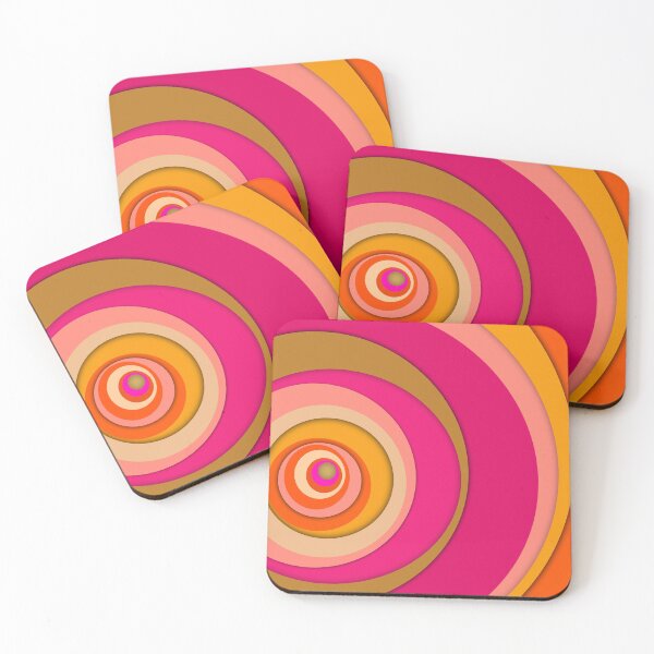 Item preview, Aesthetic Abstract Geometric Hot Pink Optical Illusion retro pattern - Caroline Laursen original designed and sold by Caroline Laursen.