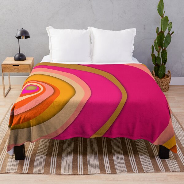 Item preview, Aesthetic Abstract Geometric Hot Pink Optical Illusion retro pattern - Caroline Laursen original designed and sold by Caroline Laursen.