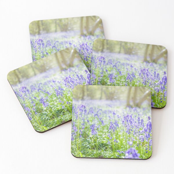Item preview, Sunlight shining through the trees to highlight the carpet of bluebells designed and sold by CyaniRose.