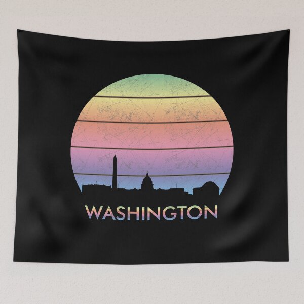 Item preview, WASHINGTON  sunset design, silhouette design, sunset design, WASHINGTON skyline designed and sold by greatatlas.