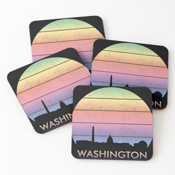Item preview, WASHINGTON  sunset design, silhouette design, sunset design, WASHINGTON skyline designed and sold by greatatlas.