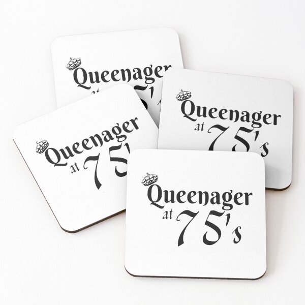 Item preview, Queenager at 75's funny design for senior women designed and sold by DesignsVault.