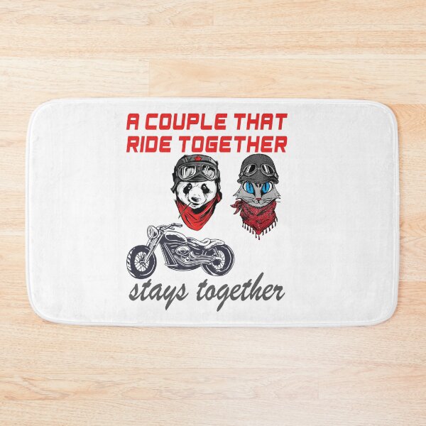 Item preview, Panda and cat couple in hats and goggles that rides together stays together designed and sold by ajtechdesigns.