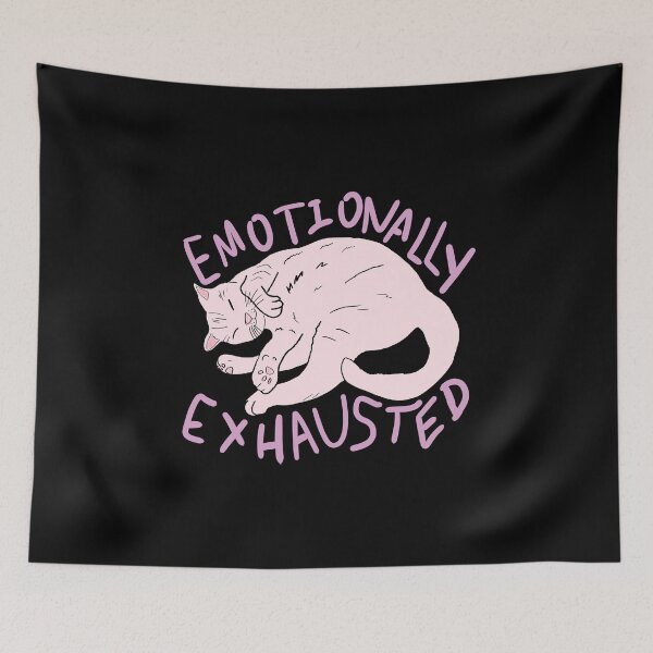 Item preview, Emotionally Exhausted Pink Cat designed and sold by OooiChris.