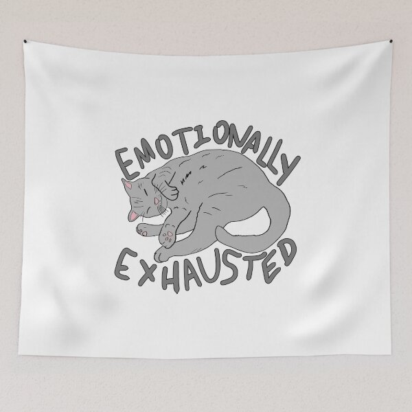 Item preview, Emotionally Exhausted Gray Cat designed and sold by OooiChris.