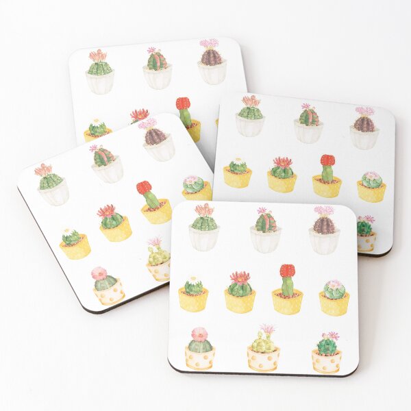 Item preview, Pack of Watercolor Potted Cactuses for Cacti Lovers designed and sold by ShyOwlet.