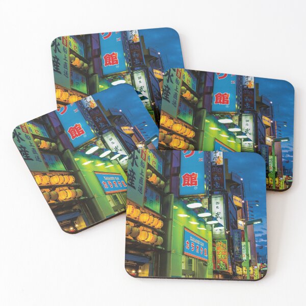 Item preview, Tokyo karaoke street storefronts at night designed and sold by Deane Calvin.