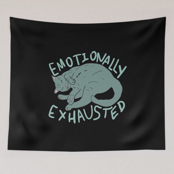 Item preview, Emotionally Exhausted Green Cat designed and sold by OooiChris.