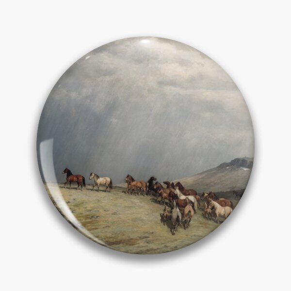 Item preview, Horses in the Mountains, by Peter Nicolai Arbo designed and sold by JustContemplate.
