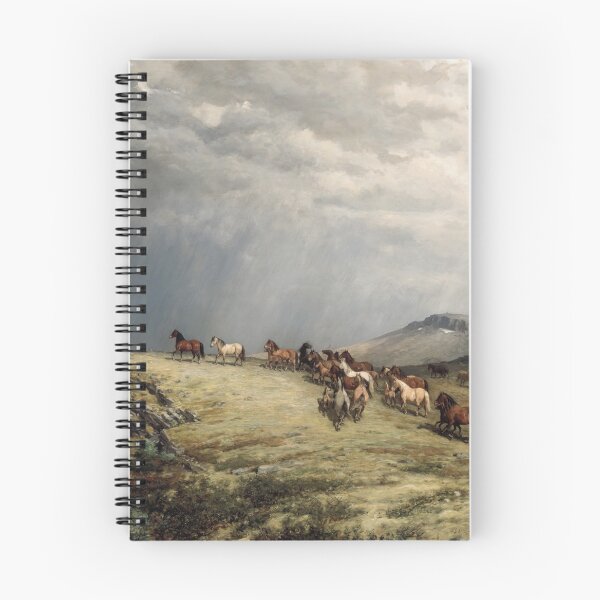 Item preview, Horses in the Mountains, by Peter Nicolai Arbo designed and sold by JustContemplate.