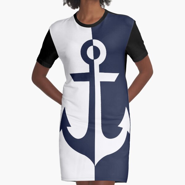 Artikel-Vorschau von Nautischer weißer und marineblau Anker, designt und verkauft von IoanaHraball.