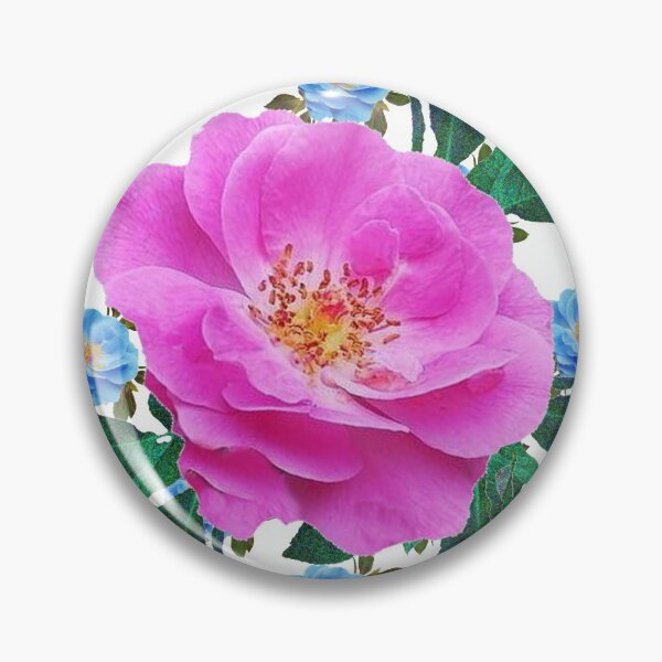 Item preview, PINK GARDEN ROSE & BLUE ROSES ABSTRACT PATTERNS  ART designed and sold by sharlesart.