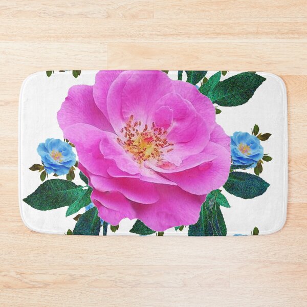 Item preview, PINK GARDEN ROSE & BLUE ROSES ABSTRACT PATTERNS  ART designed and sold by sharlesart.