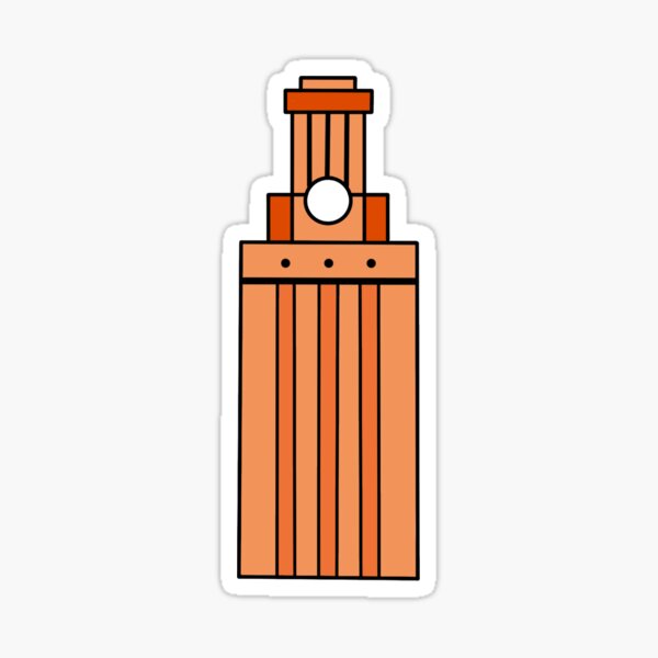 The orange tower Sticker