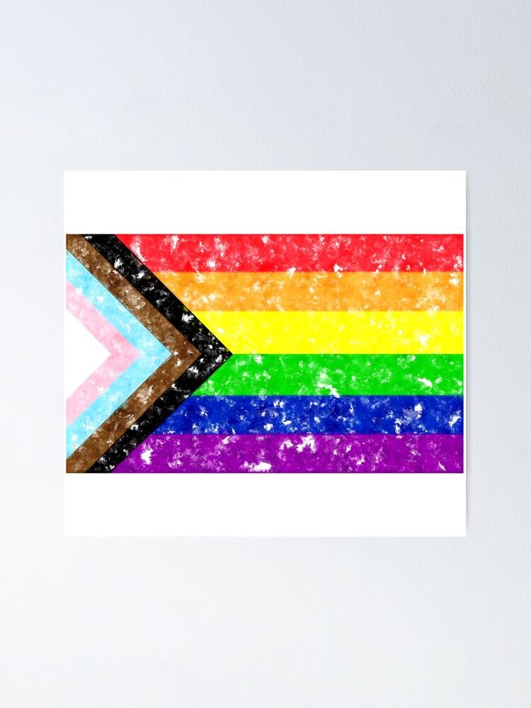 Retro Progress Pride Flag Rainbow Gay Lesbian LGBT Unisex Cool