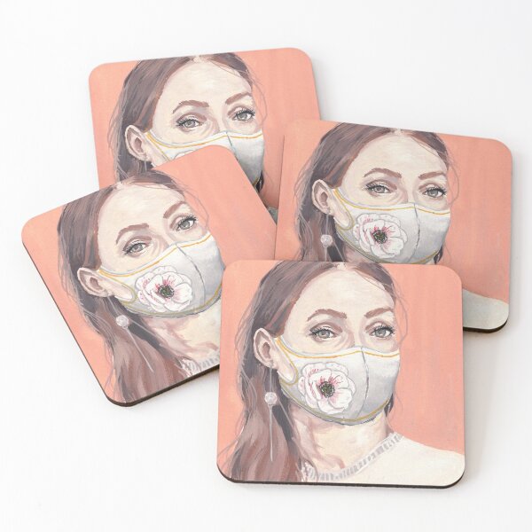 Item preview, Flower Mask Girl designed and sold by ArtbyBradyShop.