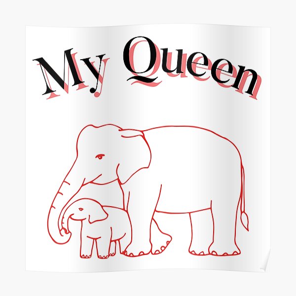 Poster Mutter Und Babys Elefant Redbubble