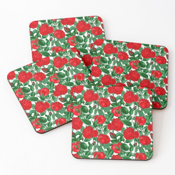 Item preview, Red roses,red flowers pattern  designed and sold by MariaMarinova.