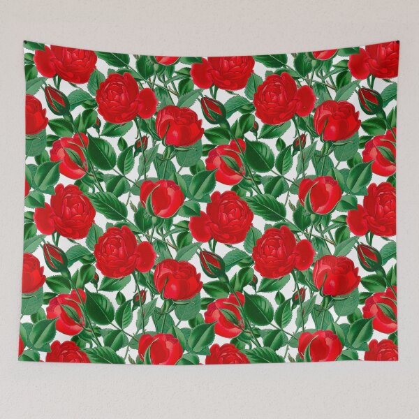 Item preview, Red roses,red flowers pattern  designed and sold by MariaMarinova.