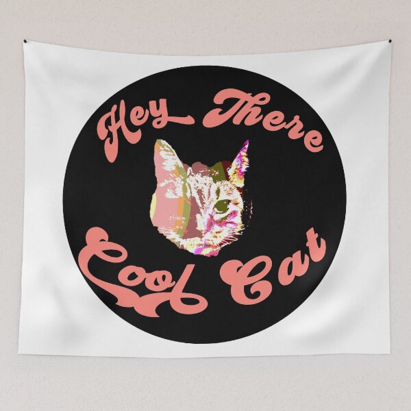Item preview, Typography Art | Hey There Cool Cat designed and sold by Old Urban Farmhouse Design Studio.