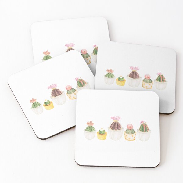 Item preview, Watercolor Row of Cactus designed and sold by ShyOwlet.