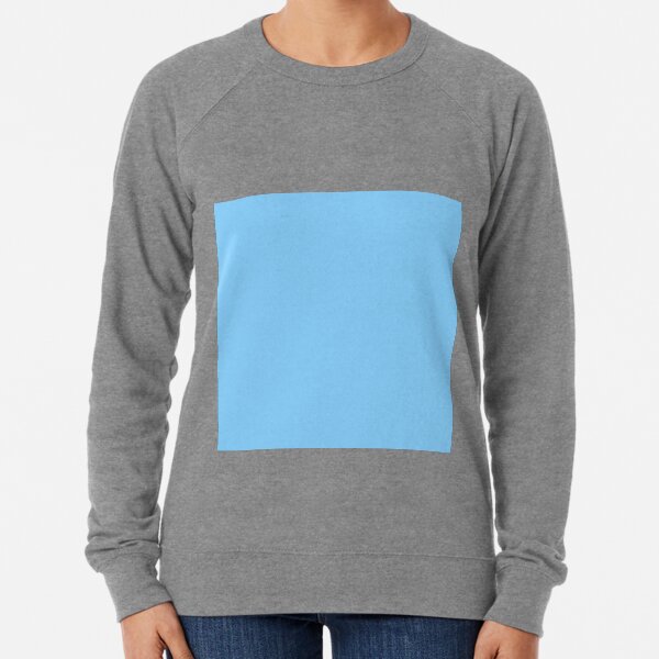 plain light blue sweatshirt