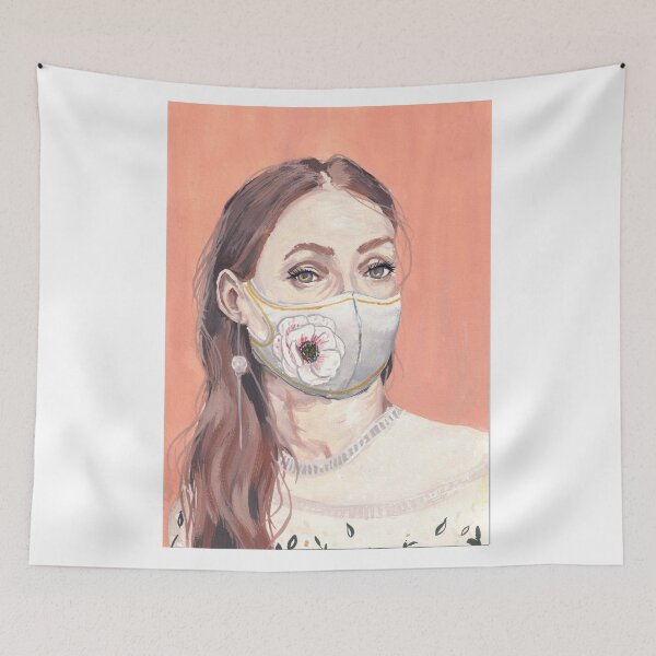 Item preview, Flower Mask Girl designed and sold by ArtbyBradyShop.