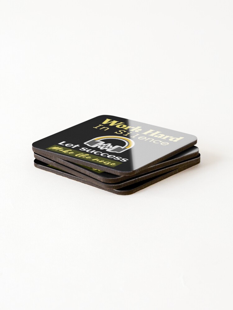 Thumbnail 4 of 5, Coasters (Set of 4), Work Hard In Silence designed and sold by ThinkAndReflect.
