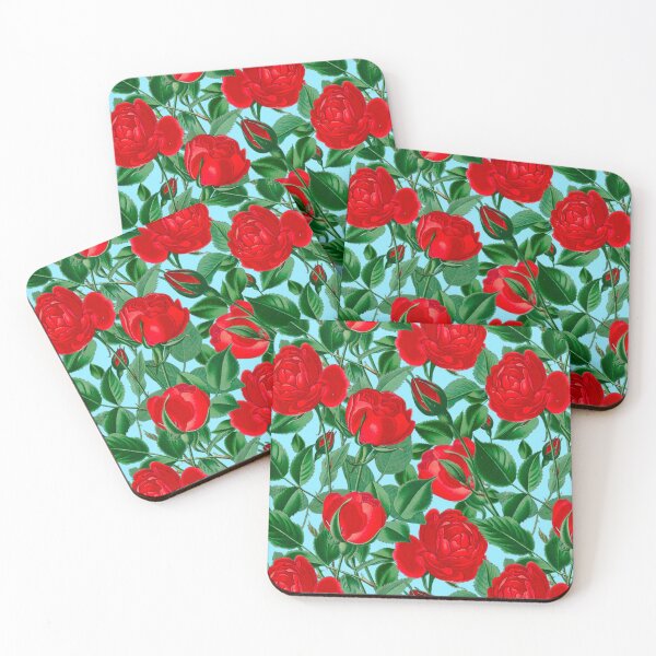 Item preview, Red roses,red flowers pattern  designed and sold by MariaMarinova.