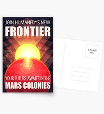 Mars-Kolonisationspropaganda-Illustration Postkarten
