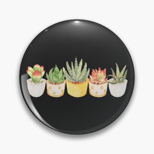 Item preview, Watercolor Succulent Row #1 designed and sold by ShyOwlet.