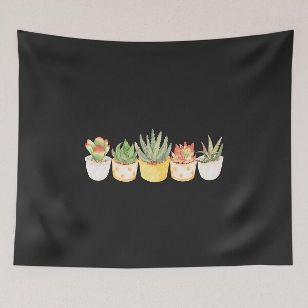 Item preview, Watercolor Succulent Row #1 designed and sold by ShyOwlet.