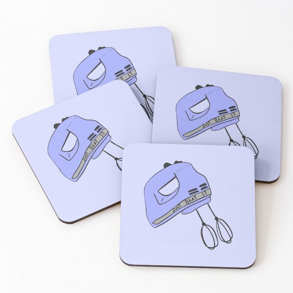 Item preview, blue hand mixer just beat it designed and sold by lemonsNlavender.