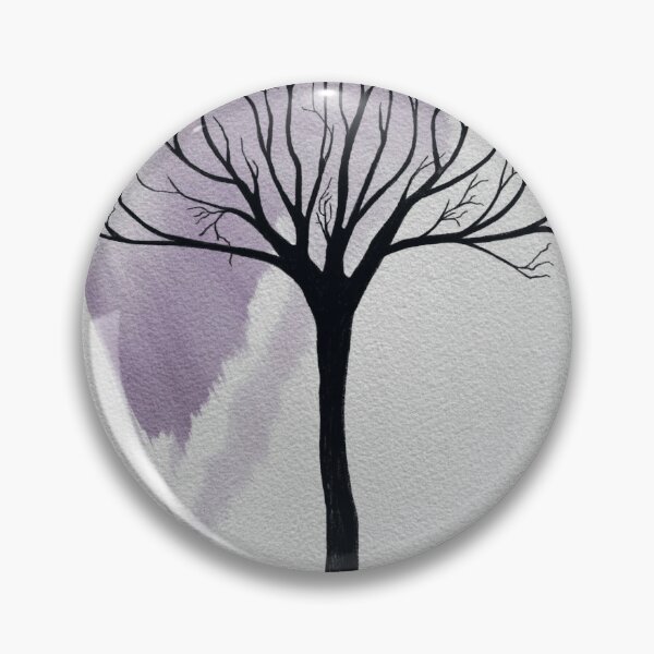 Abstract Watercolor Tree Pin