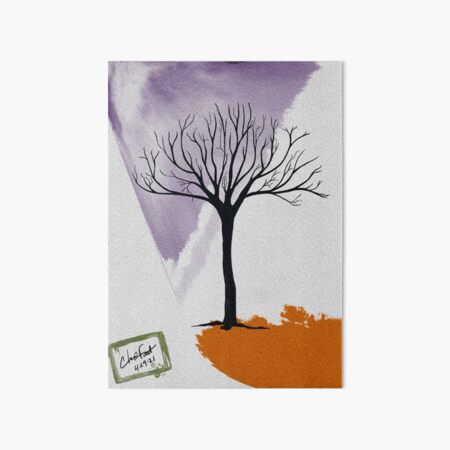 Abstract Watercolor Tree Art Board Print
