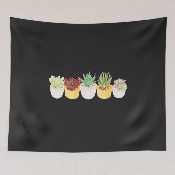 Item preview, Watercolor Succulent Row #2 designed and sold by ShyOwlet.