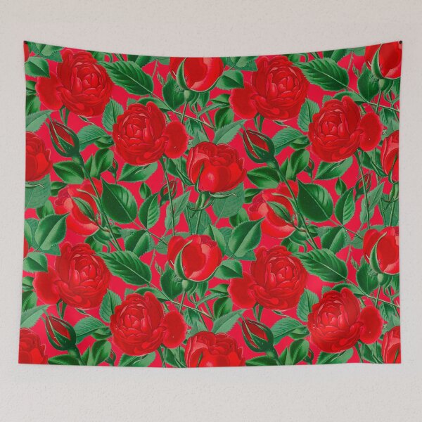 Item preview, Red roses,red flowers pattern  designed and sold by MariaMarinova.