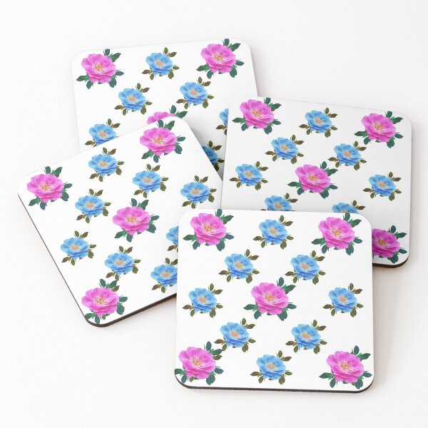 Item preview,    PINK & BLUE GARDEN ROSE PATTERN ABSTRACT designed and sold by sharlesart.