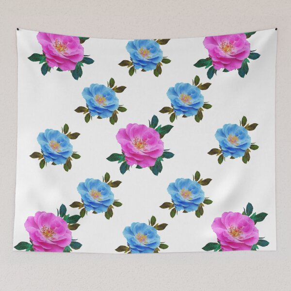 Item preview,    PINK & BLUE GARDEN ROSE PATTERN ABSTRACT designed and sold by sharlesart.