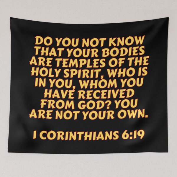 Item preview, Bible Verse 1 Corinthians 6:19 designed and sold by Prayingwarrior.