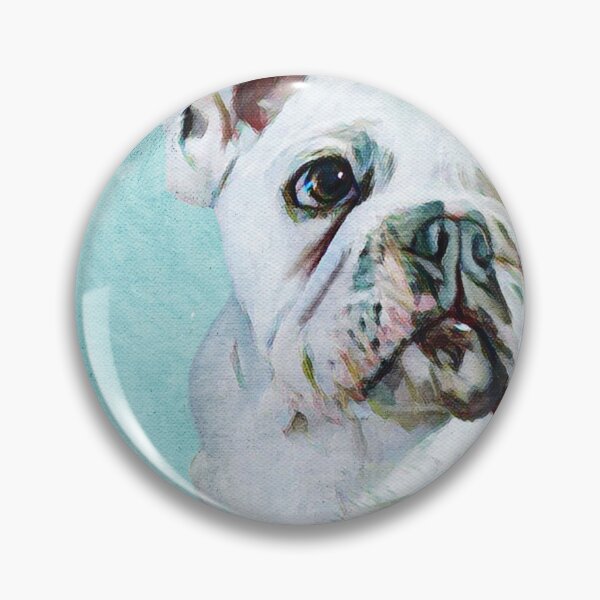 Item preview, Max the Bulldog on aqua designed and sold by Amy Matson.