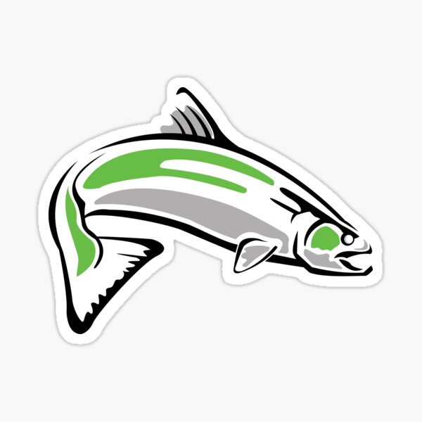 Chinook Salmon Green Fish #2 BC V2 Sticker