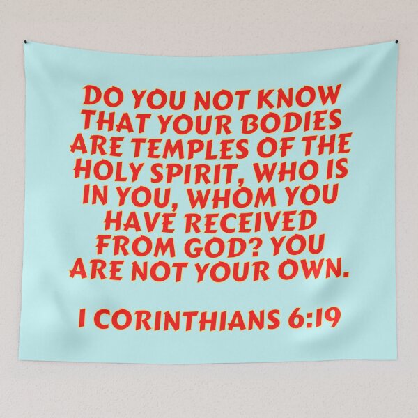 Item preview, Bible Verse 1 Corinthians 6:19 designed and sold by Prayingwarrior.