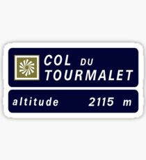 Col du Tourmalet, Road Sign, France Sticker