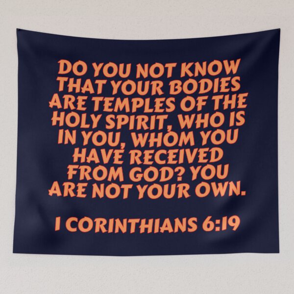 Item preview, Bible Verse 1 Corinthians 6:19 designed and sold by Prayingwarrior.