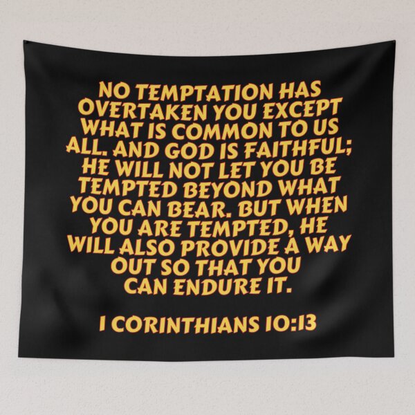 Item preview, Bible Verse 1 Corinthians 10:13 designed and sold by Prayingwarrior.
