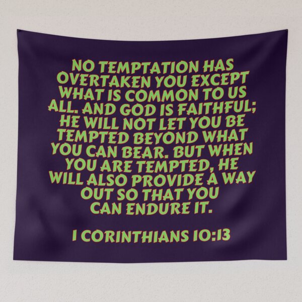 Item preview, Bible Verse 1 Corinthians 10:13 designed and sold by Prayingwarrior.
