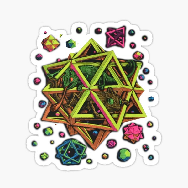 Escher - STARS... blacklight Sticker