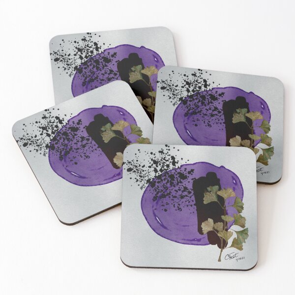 Floral Art Water Color Coasters (Set of 4)